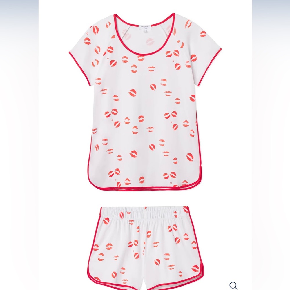 Lake Pajamas Pima Shorts Set in Kisses - NEW WITH TAGS